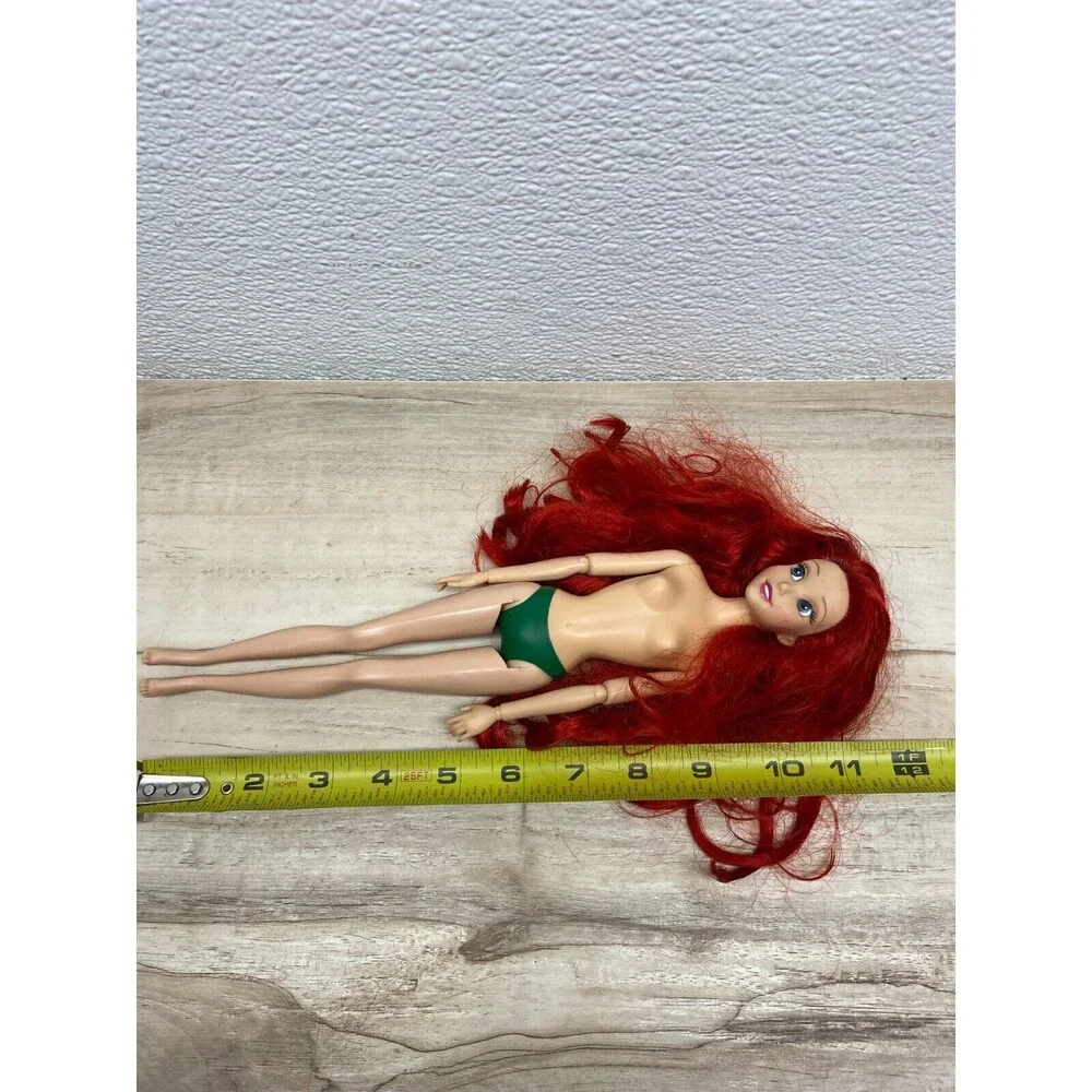 Little Mermaid Ariel Doll Disney Store  Nude Jointed Arms 11 in Tall